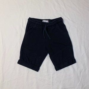Toddler Boy Black Shorts with Functional Drawstring - 3T